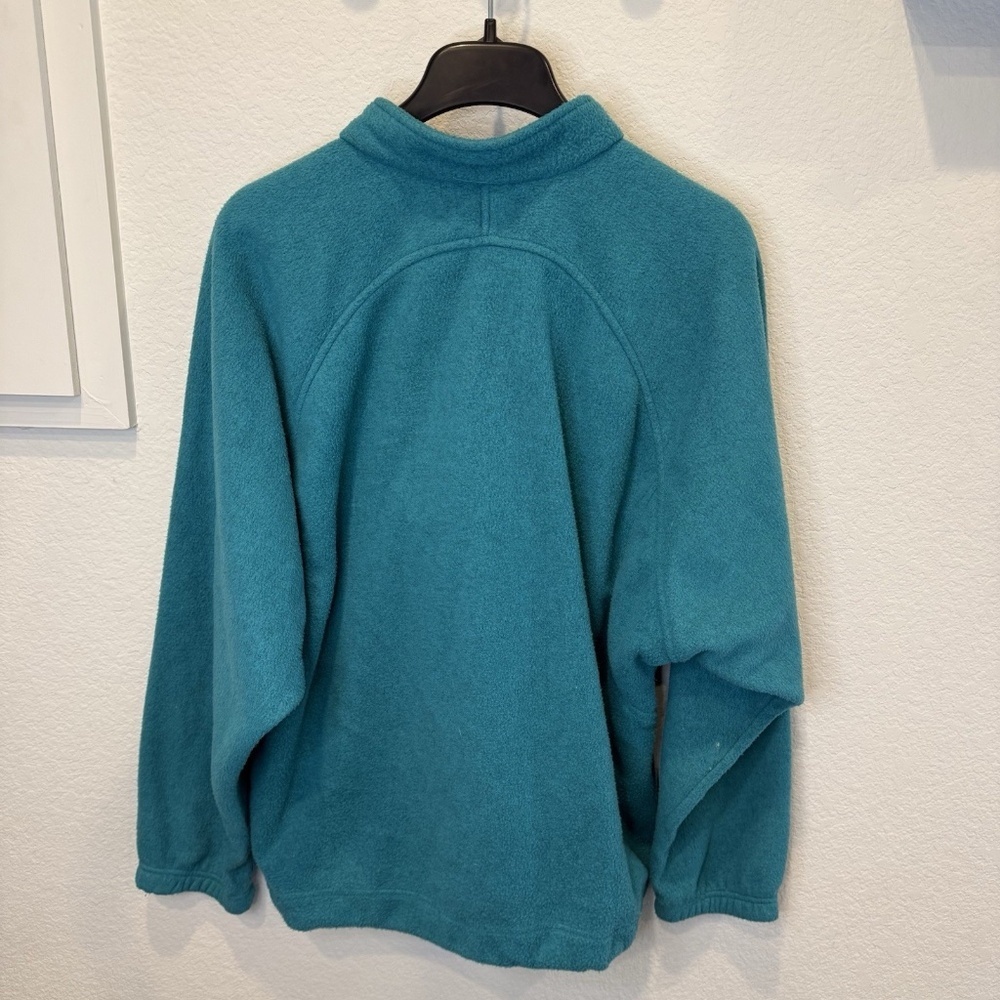 Vintage 90s Nike F.I.T. Teal Blue Half-Zip sherpa Fleece Pullover Jacket Large - Picture 7 of 8